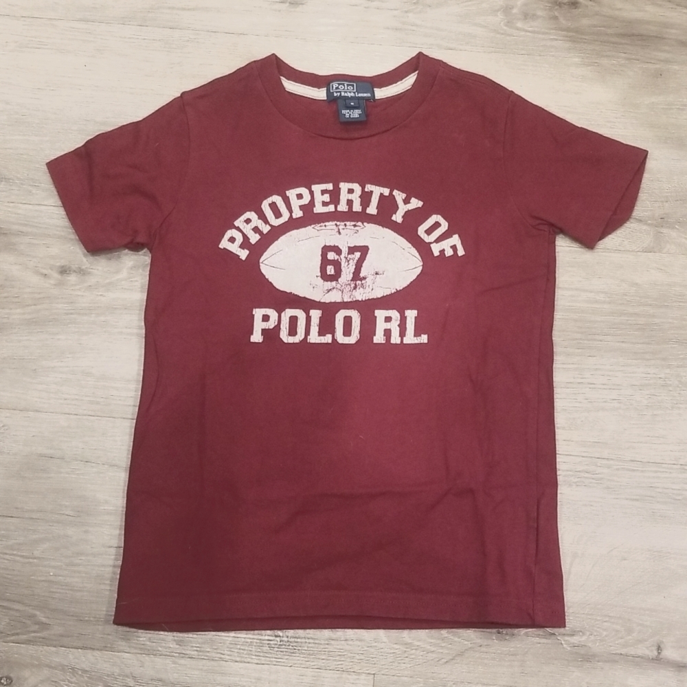 POLO by Ralph Lauren Rugby themed short sleeve Tshirt  Youth size 6
